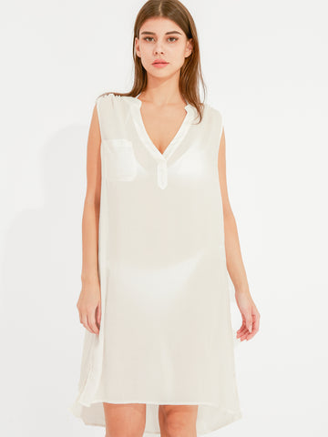 Sleeveless Tunic Beach Cover Up